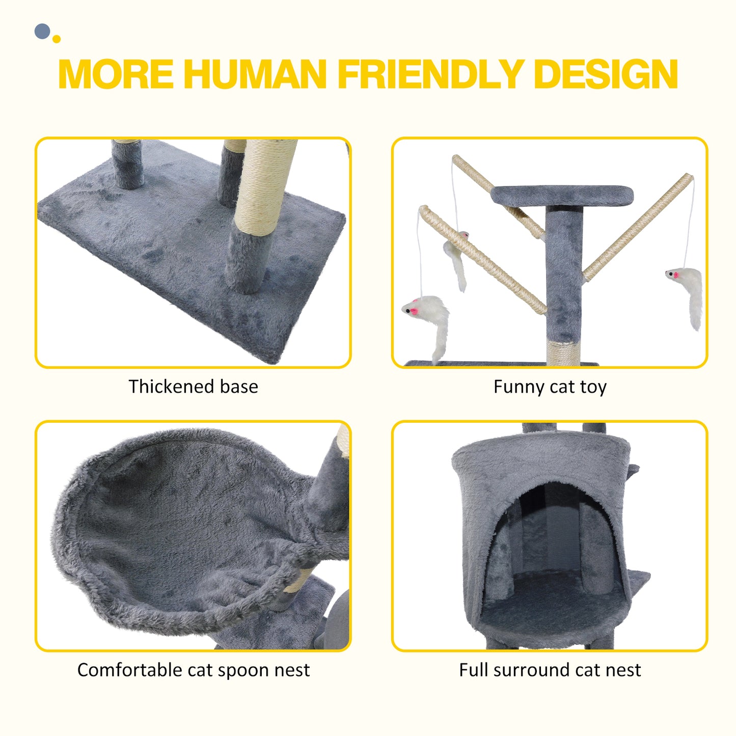 140cm Multi-Level Cat Tree Tower