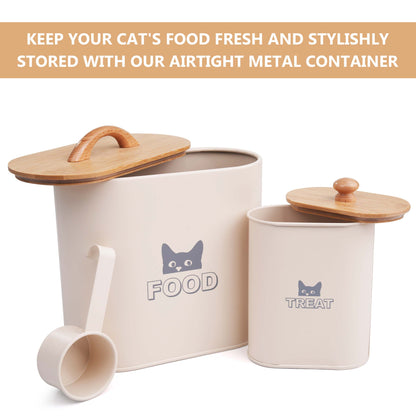 Cat Food Container with Lid & Scoop