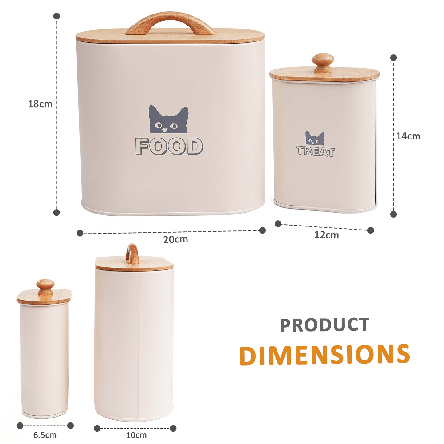 Cat Food Container with Lid & Scoop