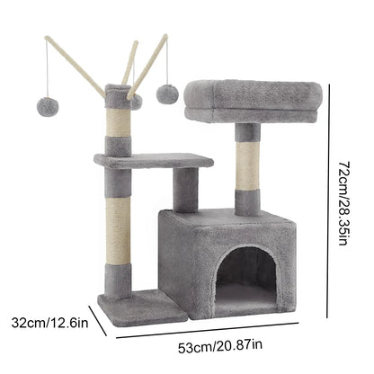 72 cm Cat Tree with Perch & Cosy Condo