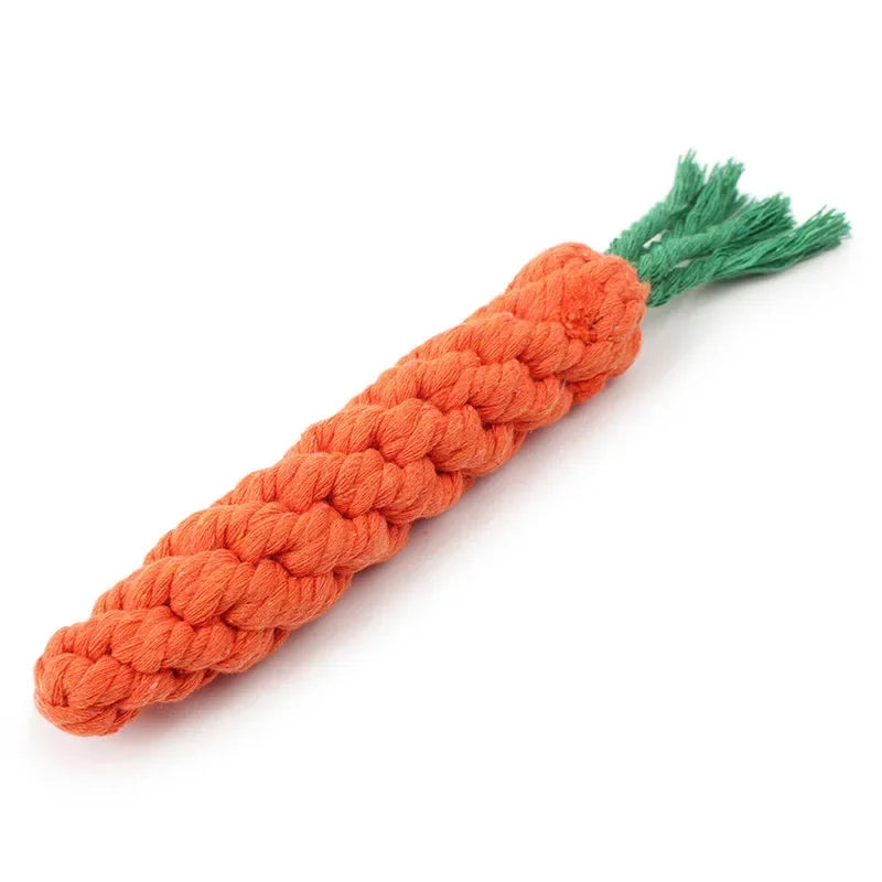Dog Toys Carrot Knot Rope Ball Cotton Rope