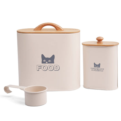 Cat Food Container with Lid & Scoop