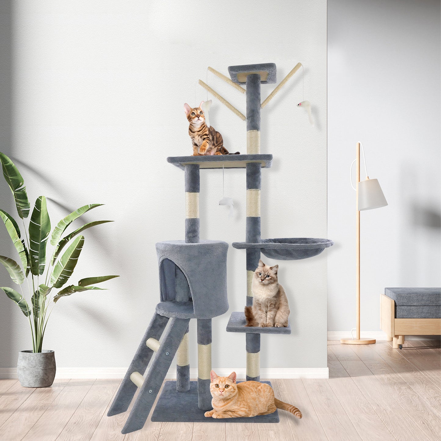 140cm Multi-Level Cat Tree Tower
