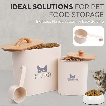 Cat Food Container with Lid & Scoop