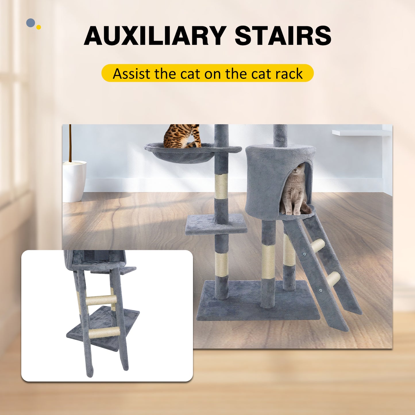 140cm Multi-Level Cat Tree Tower